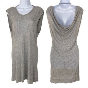 T by Alexander Wang Grey Draped Back Top Tunic